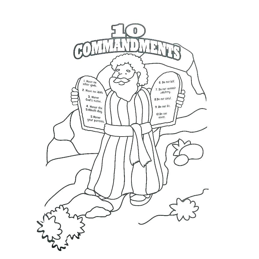 10 commandments coloring page free