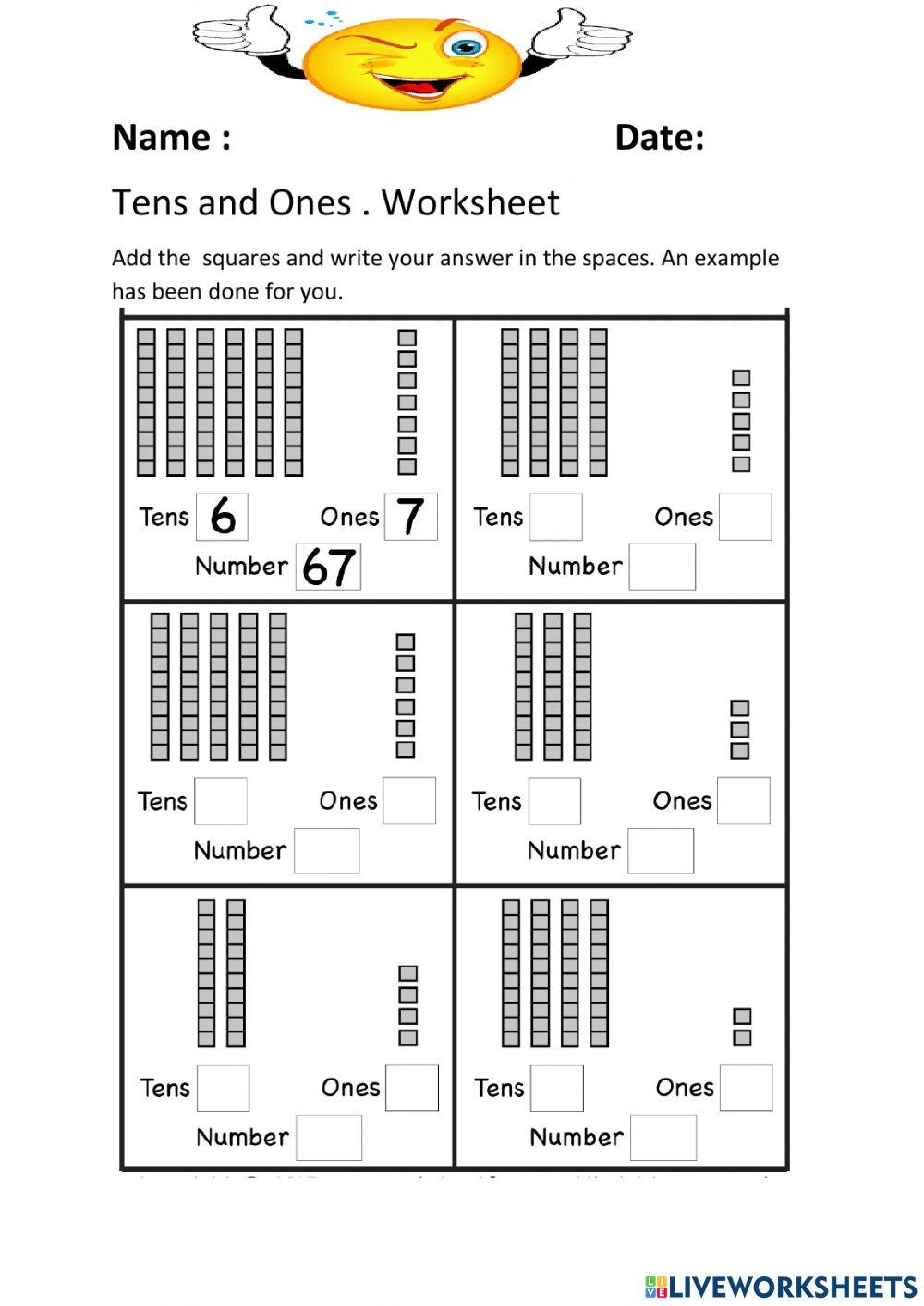 Tens And Ones Worksheets Free Nature Inspired Learning Worksheets 