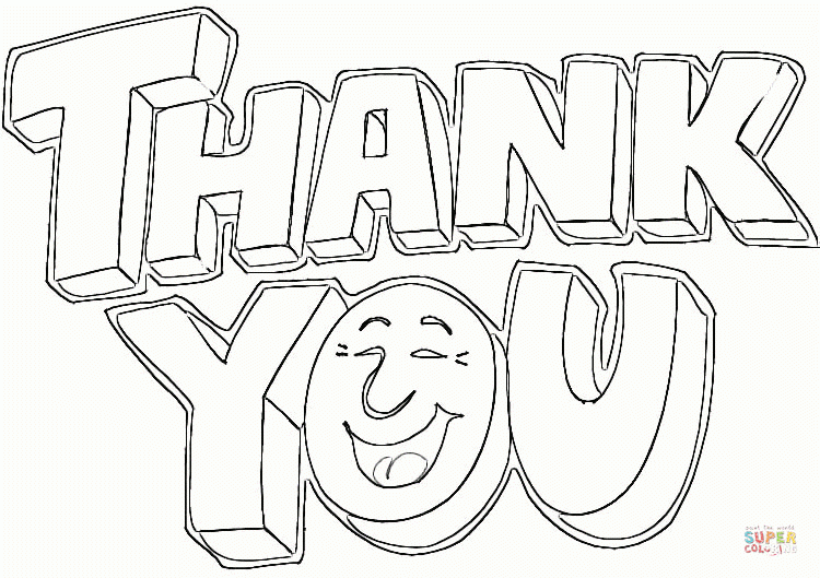 Thank You Coloring Pages For Kids Coloring Home