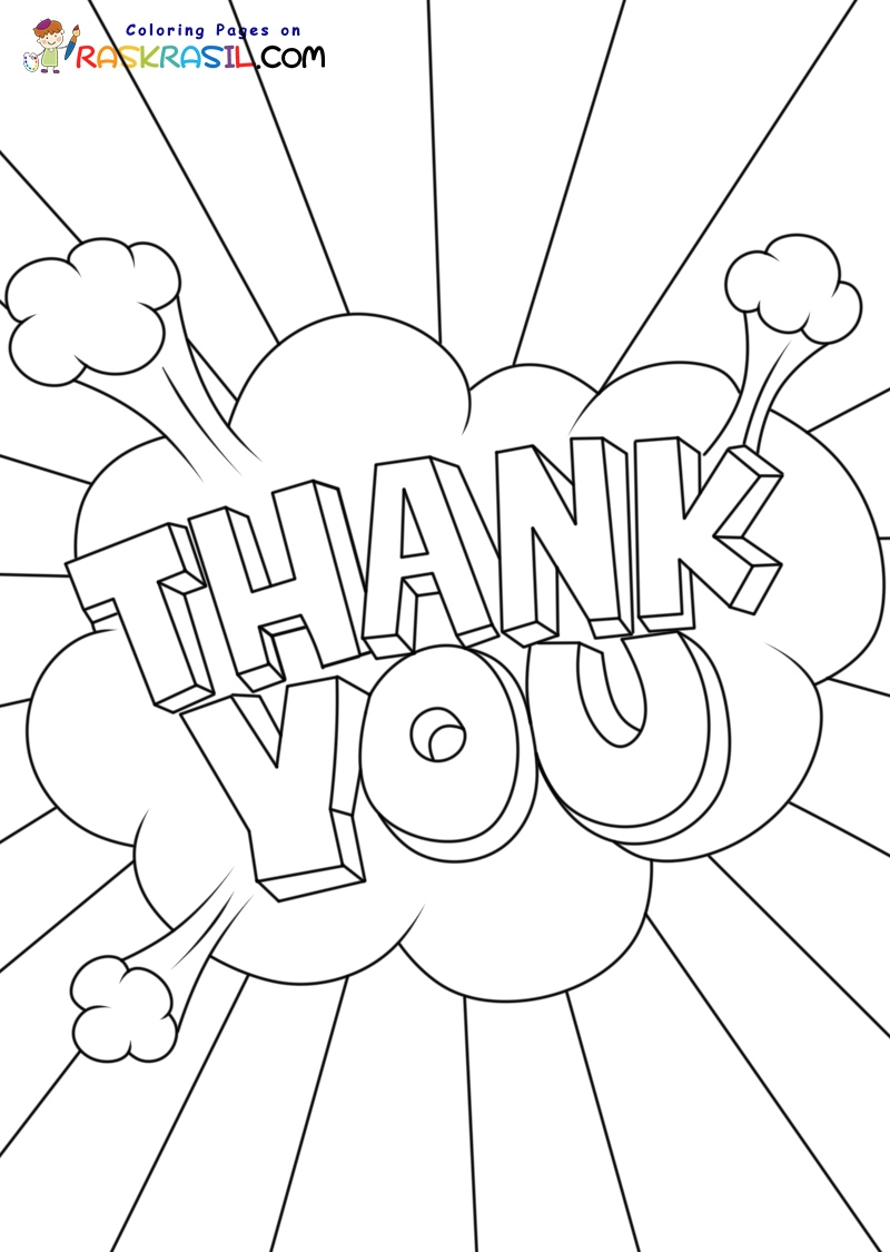 free coloring pages thank you