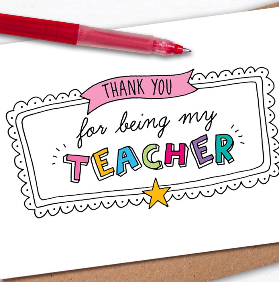Thank You Teacher Printable Card