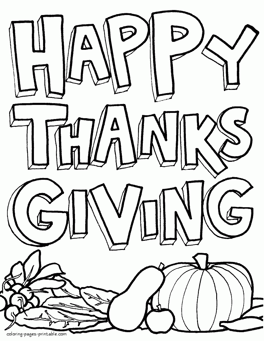Thanksgiving Card Coloring Page COLORING PAGES PRINTABLE COM