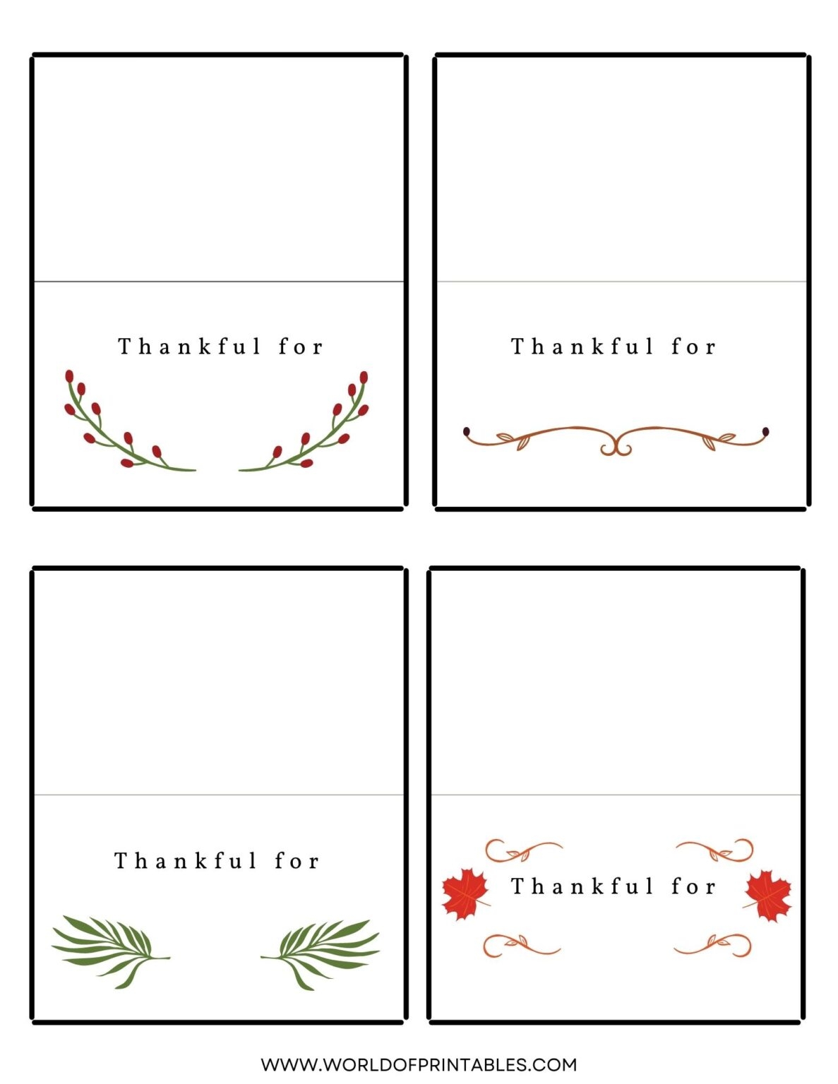 Thanksgiving Place Cards Free Printables Just Customize Print 