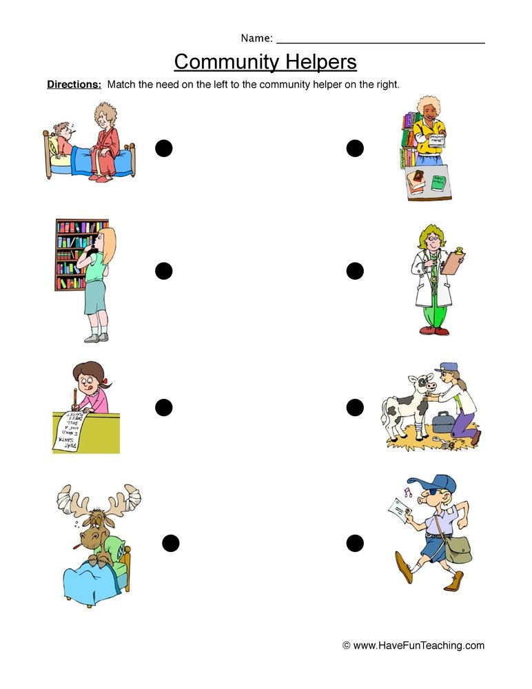The 5 Best WORKSHEETS For COMMUNITY HELPERS Preschool Theme 