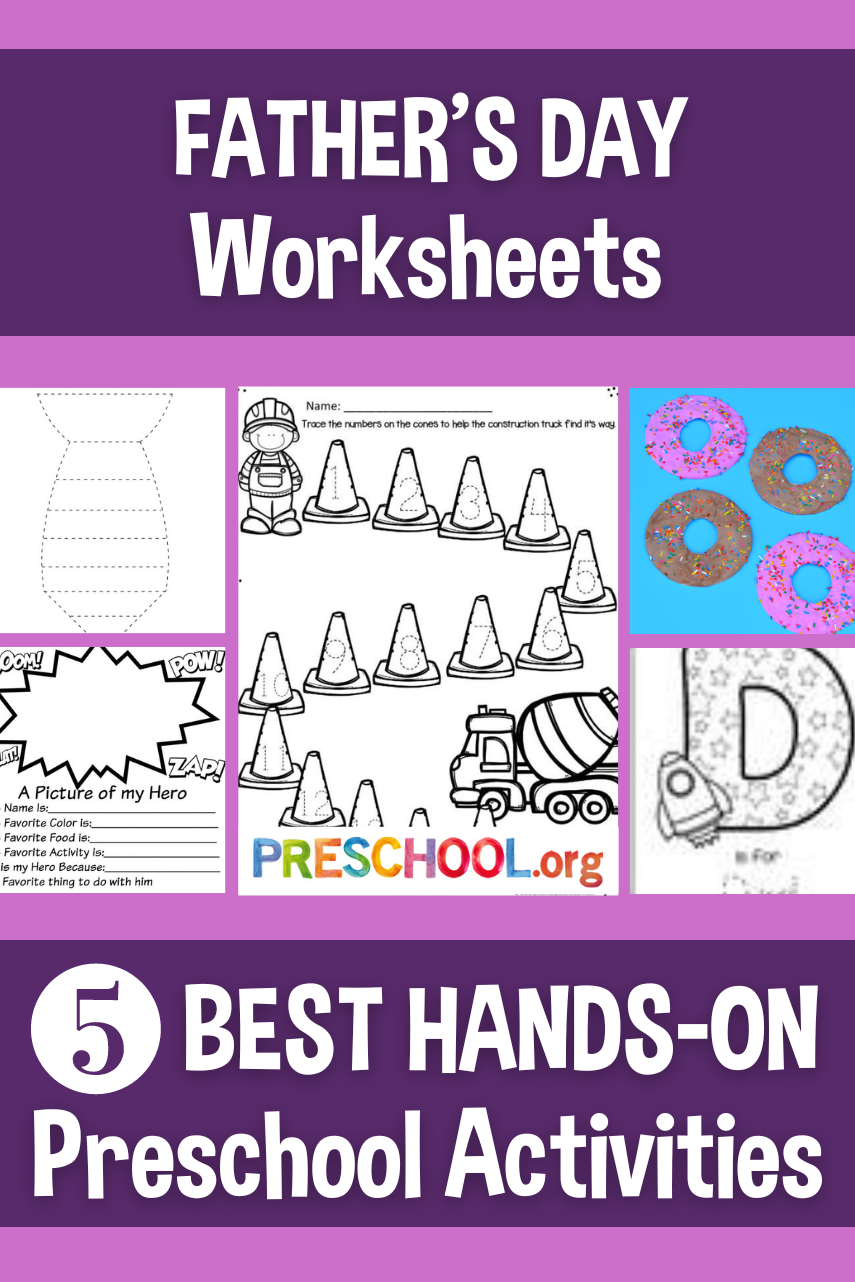 The 5 Best WORKSHEETS For FATHER 39 S DAY Preschool Theme Preschool