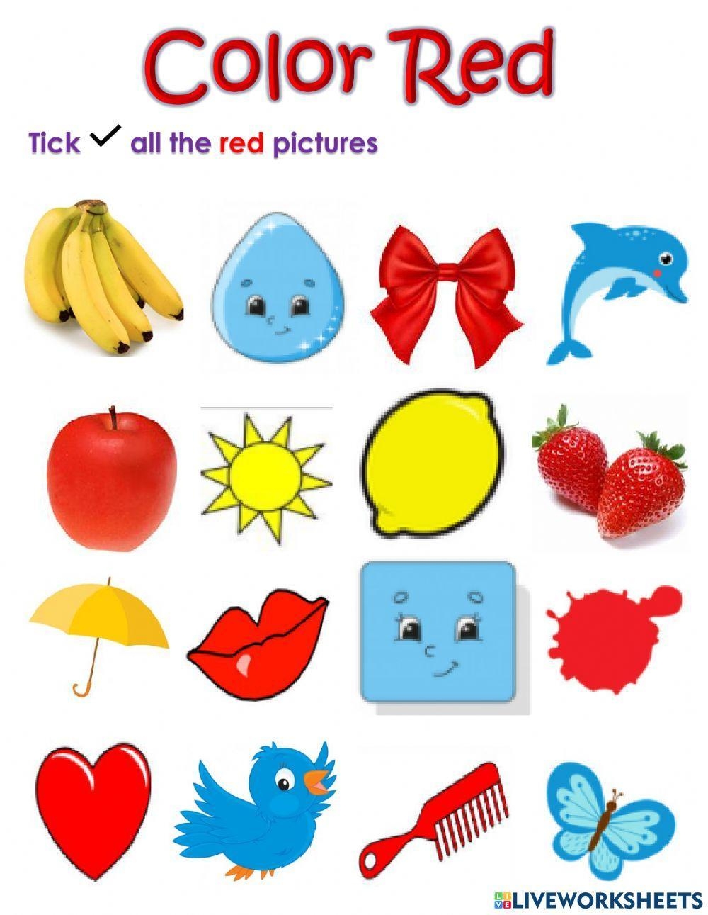 The Color Red Worksheet For Kindergarten Lesson Planet Worksheets 