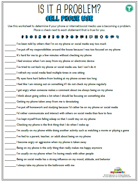 therapeutic worksheets for teens