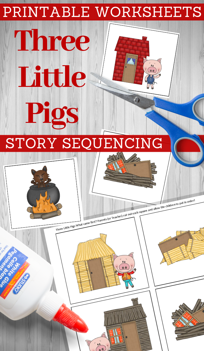 three little pigs sequencing cards printable