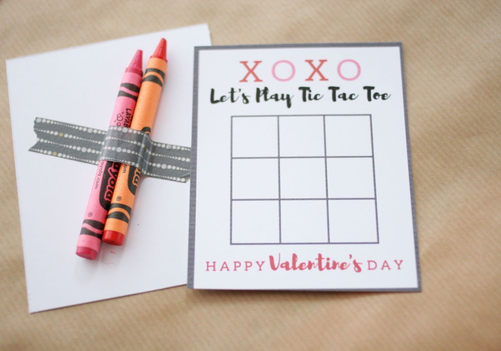 tic tac toe valentine card printable fre