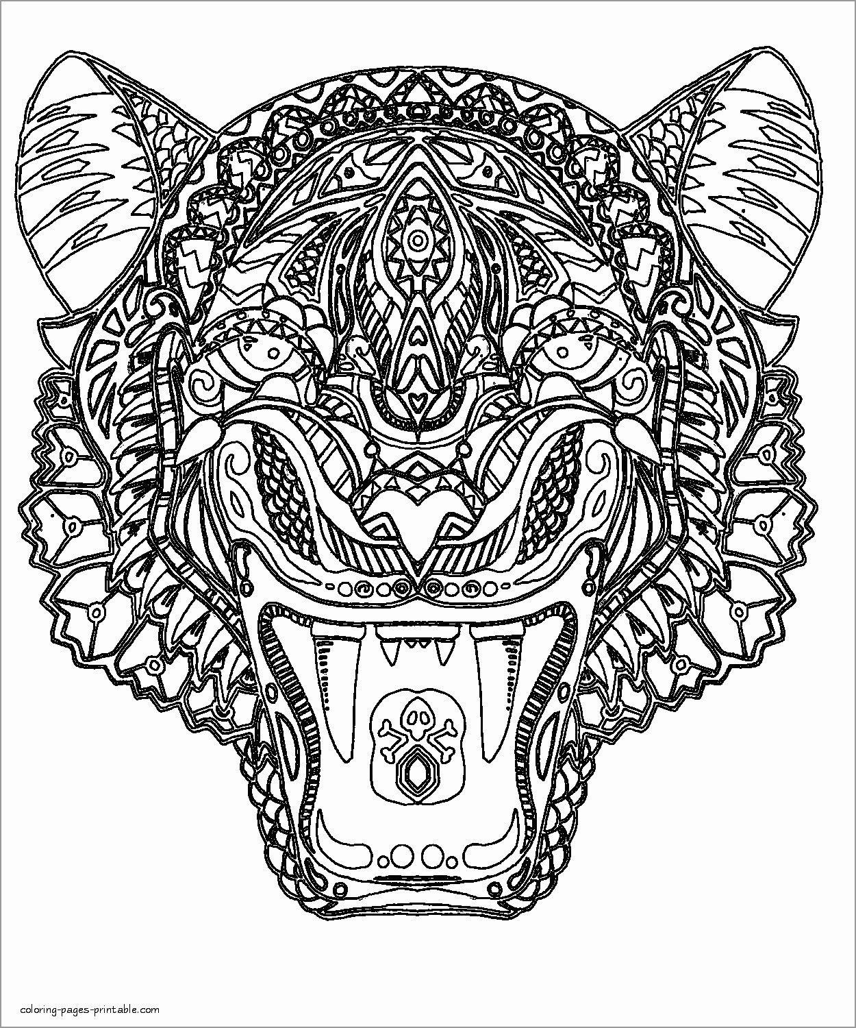 Printable Tiger Coloring Pages