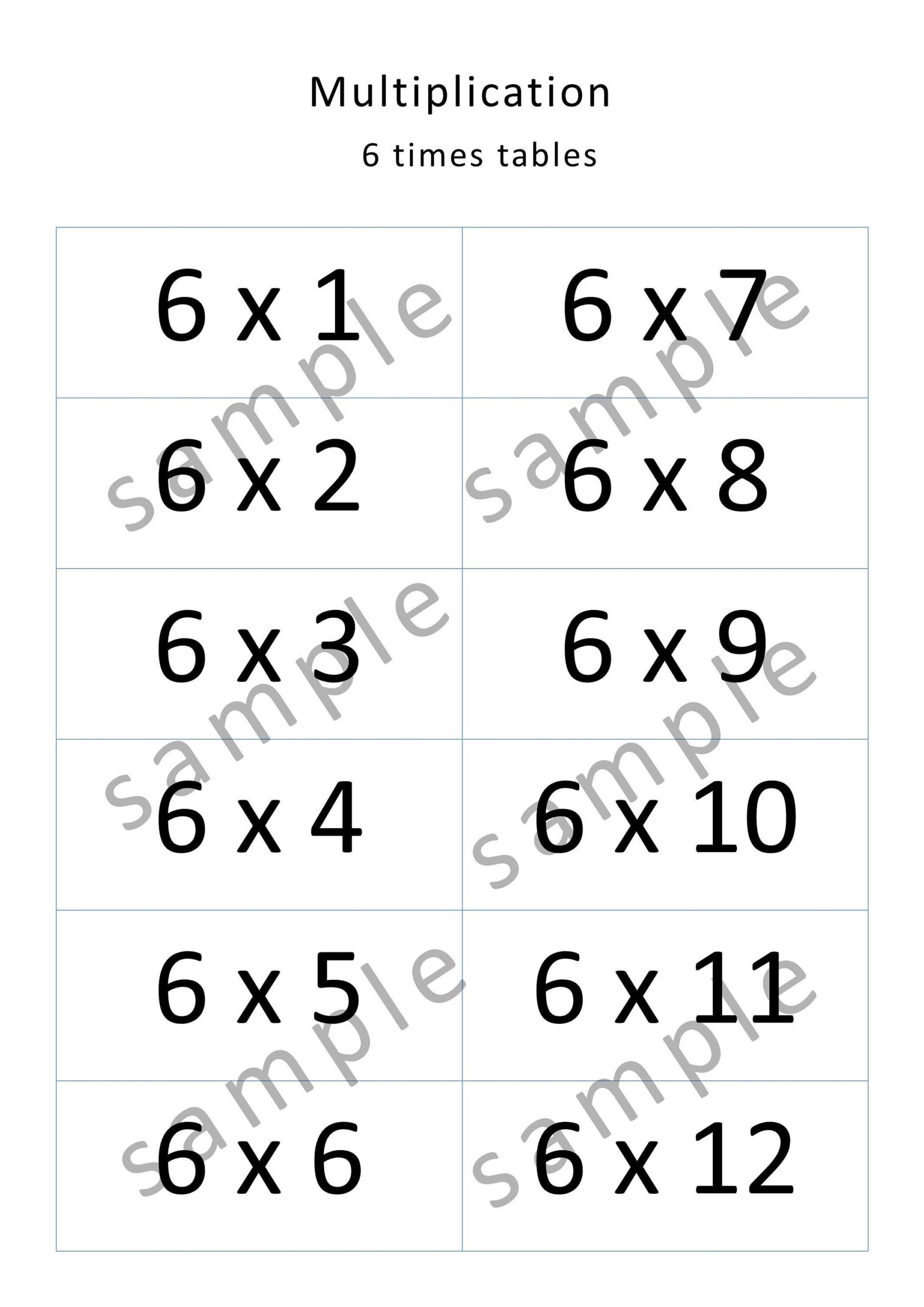 Times Table Flash Cards Printable Pdf Printable Word Searches