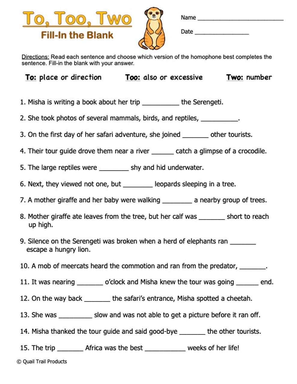 Too To Two Printable 4th 6th Grade TeacherVision Worksheets Library