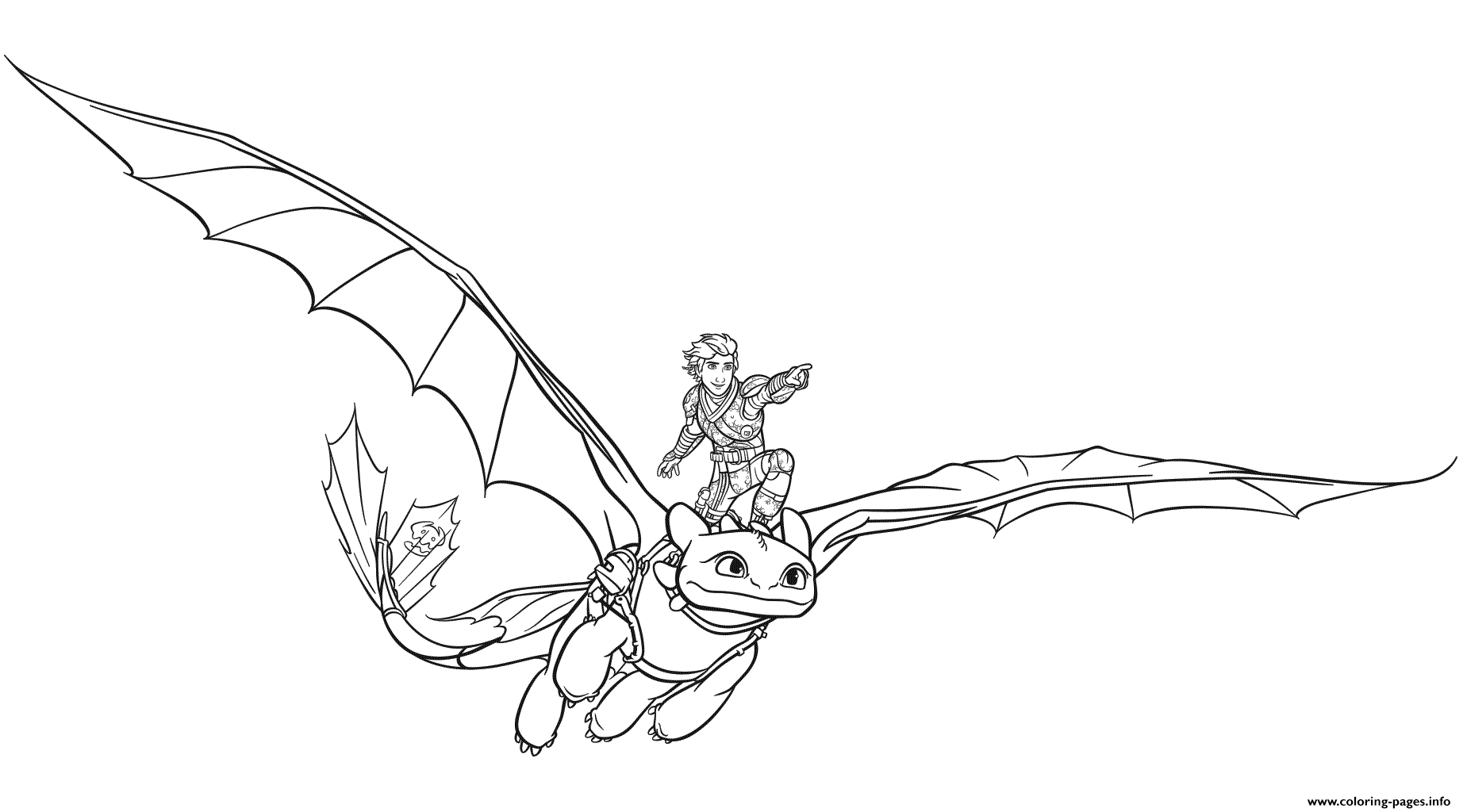 Toothless Smartest Dragon Coloring Page Printable