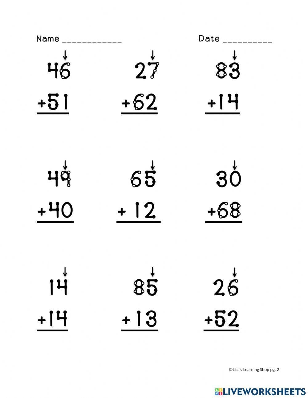 Touchmath Addition Sdwyer709 Live Worksheets Worksheets Library