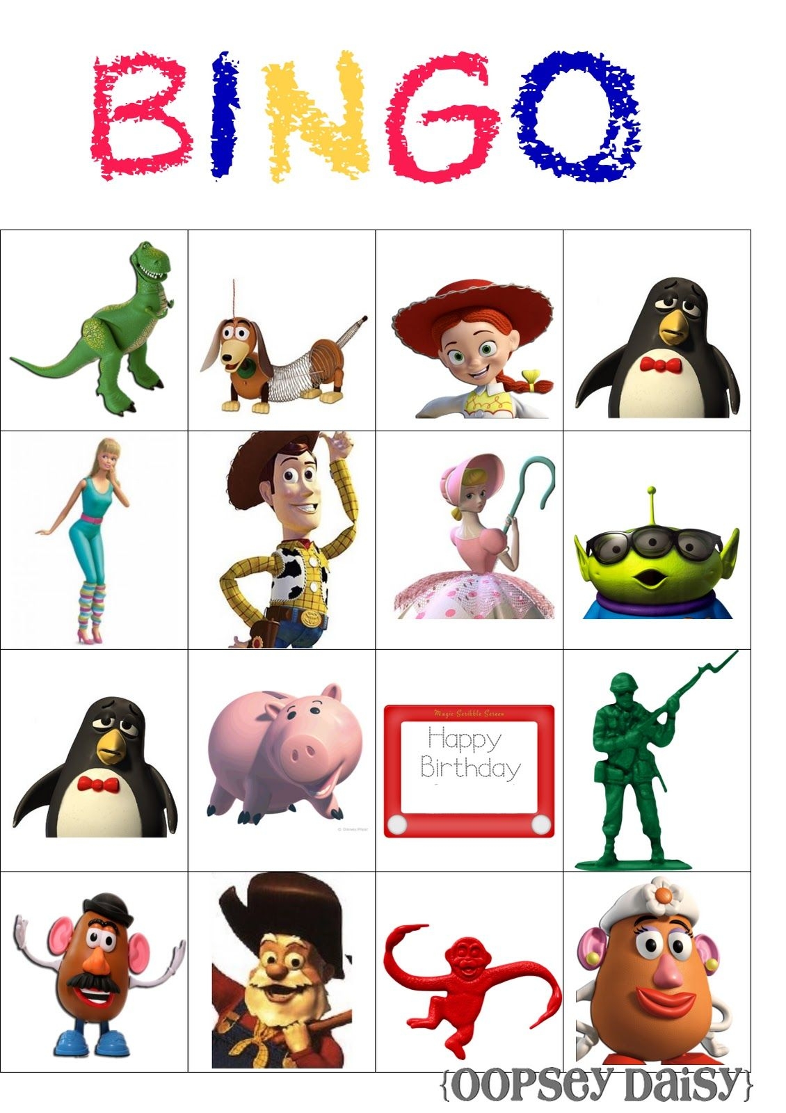 Toy Story 4 Printable Road Trip Bingo For Family Vacation Printable