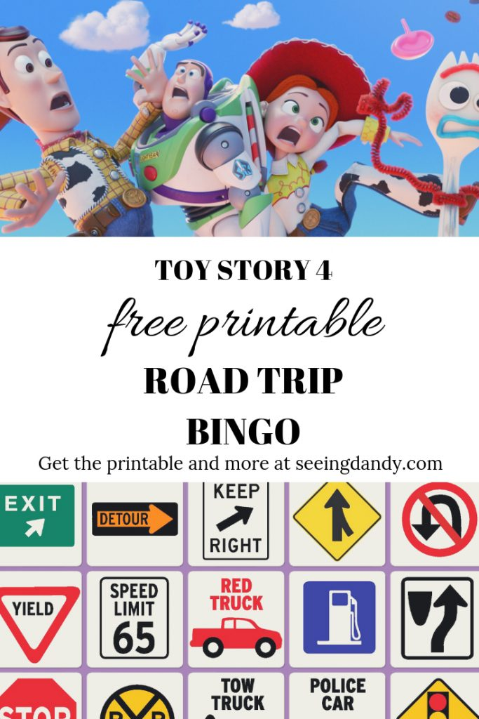 Toy Story 4 Printable Road Trip Bingo For Family Vacation Printable 