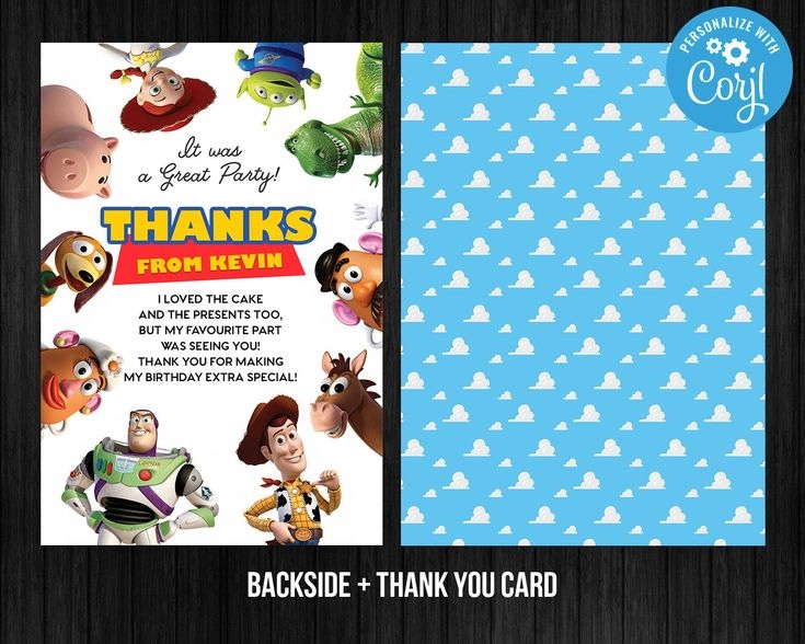 toy story thank you cards printable