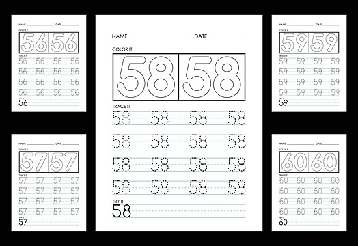 coloring numbers worksheets