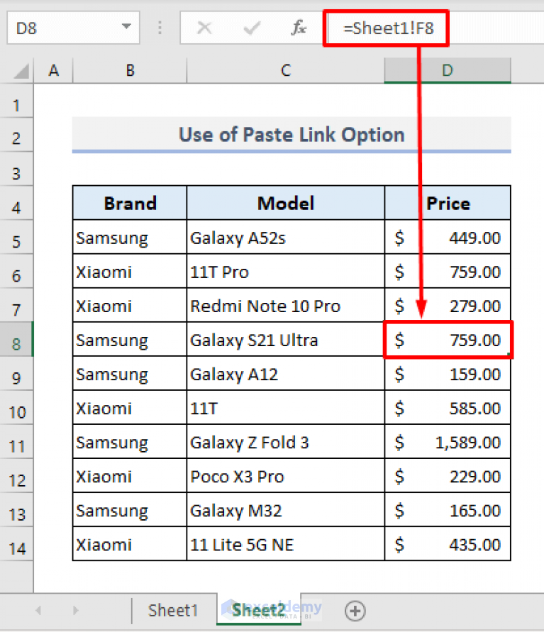 excel pull data from another worksheet