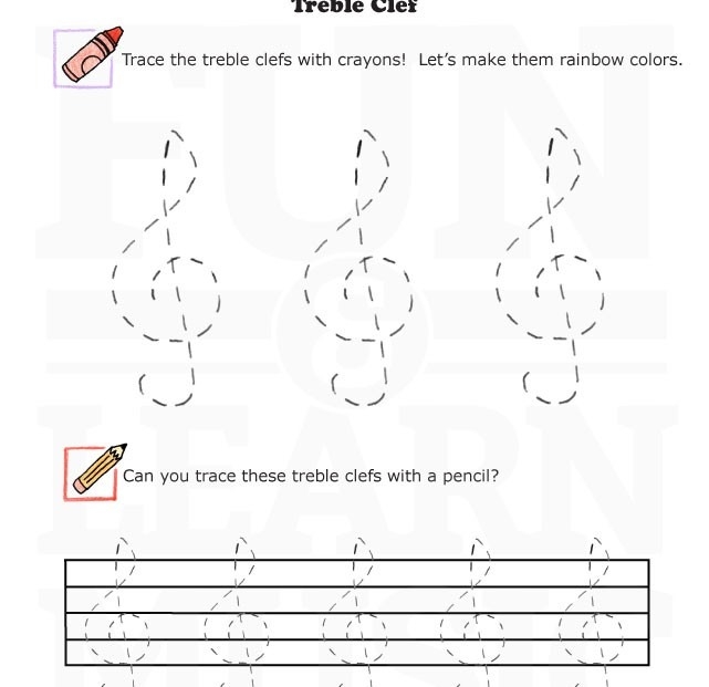 treble clef worksheets