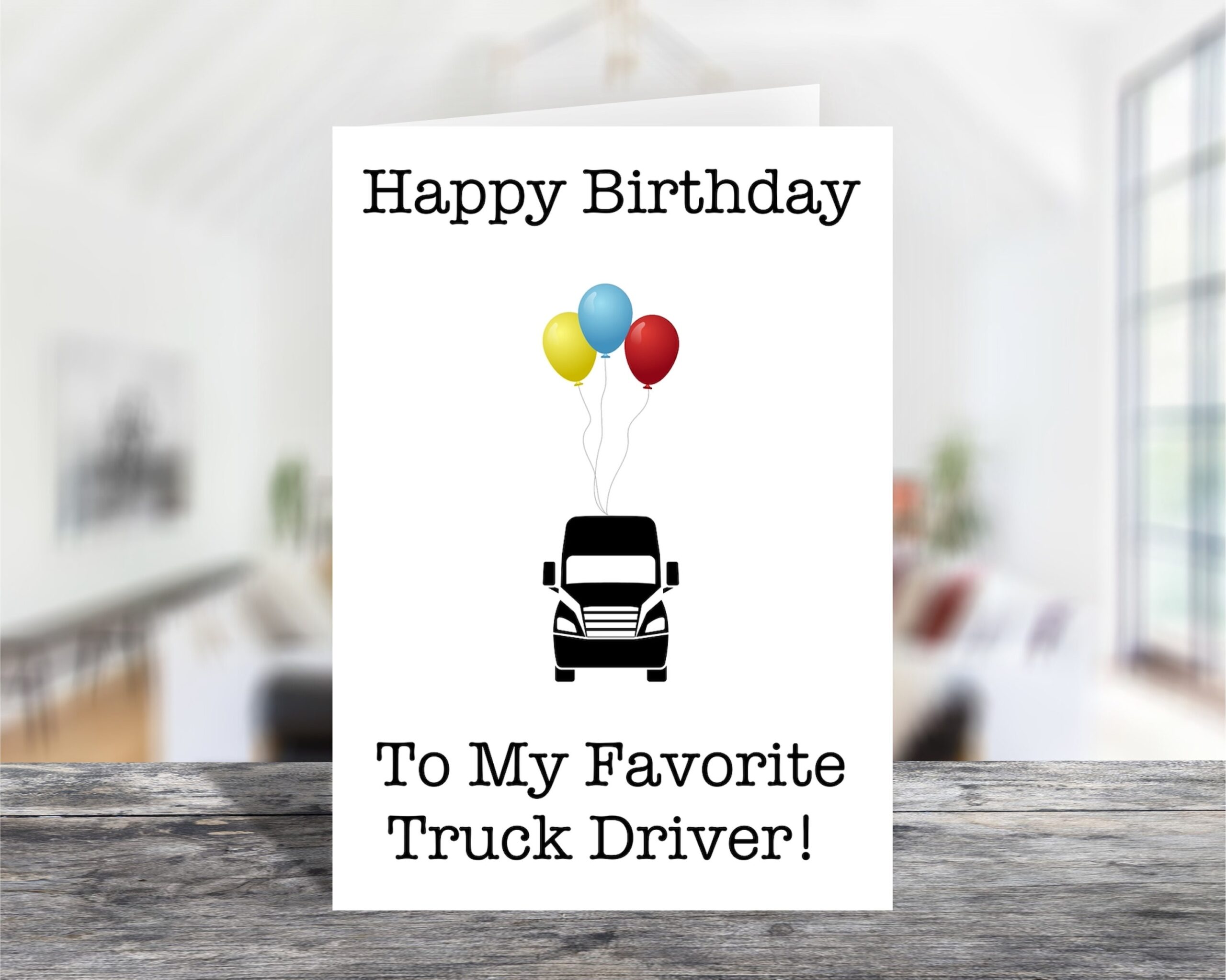 Truck Driver Birthday Card Printable Happy Birthday Card For Trucker 