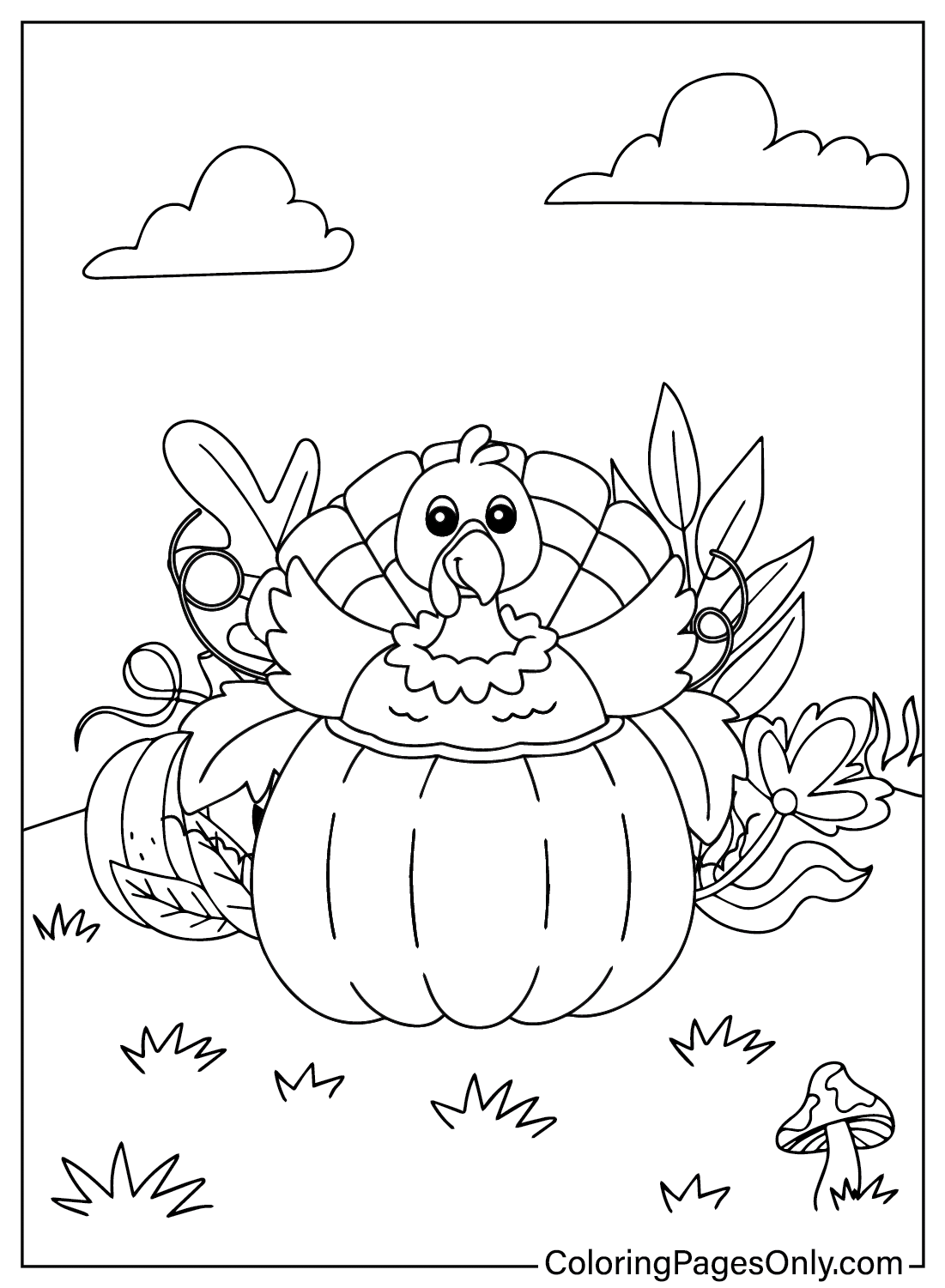 Turkey Coloring Page Printable Free Printable Coloring Pages
