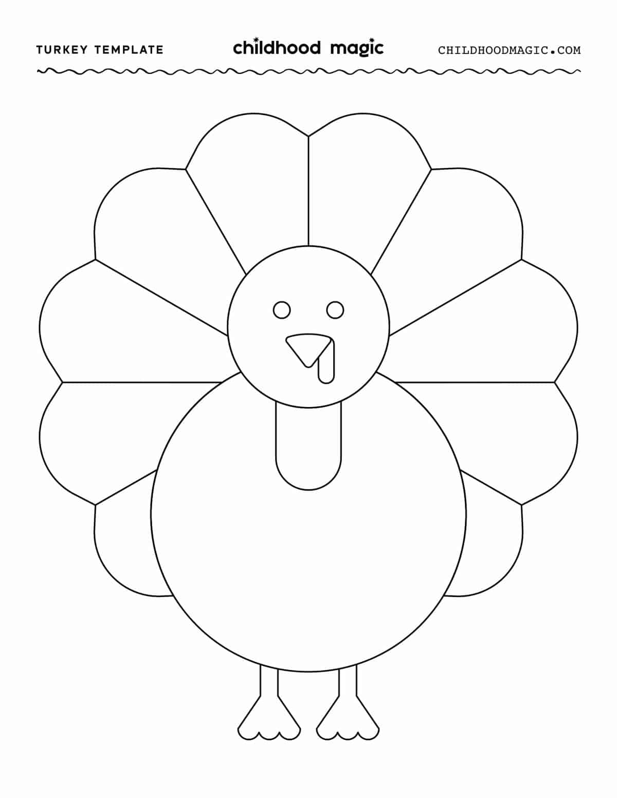 free printable turkey face template