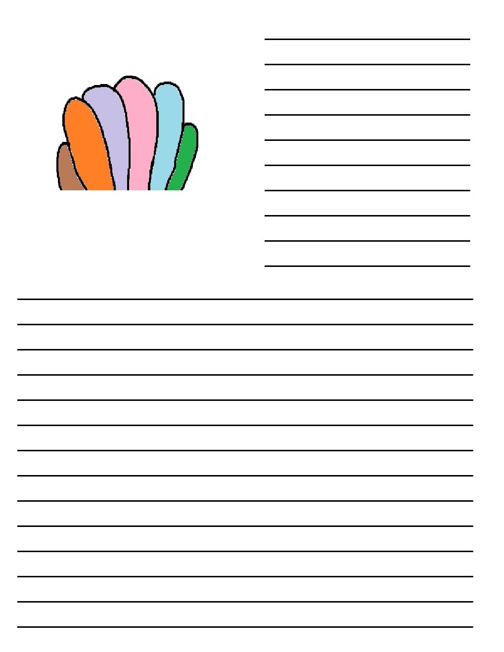 Turkey Writing Template Free Free Templates Printable