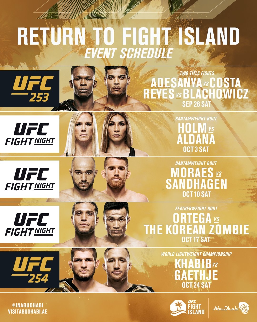 ufc 300 printable fight card