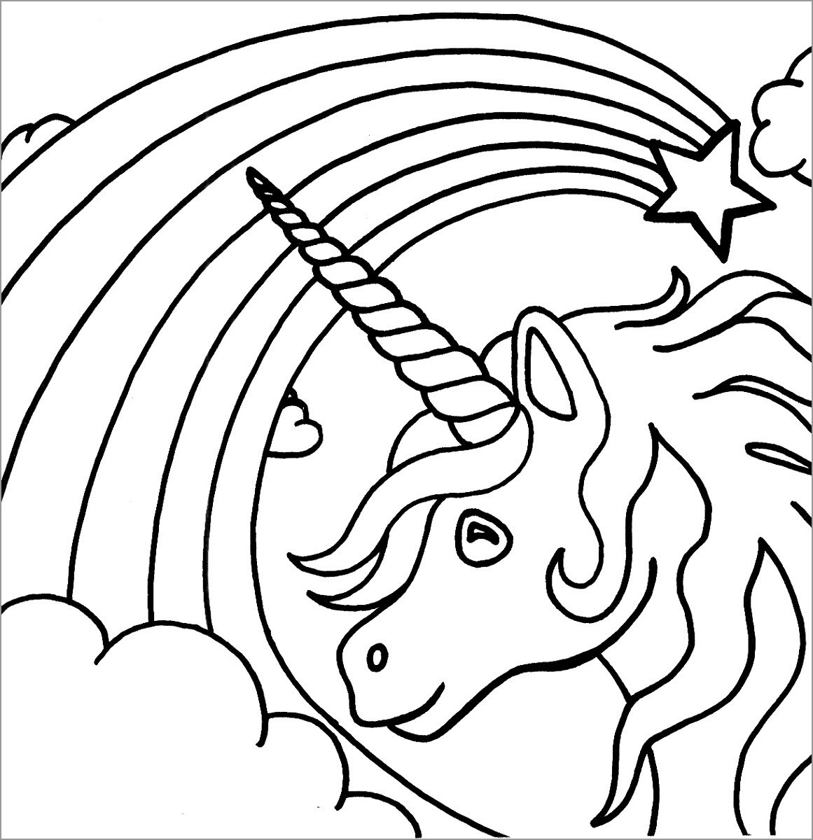 Unicorn Coloring Pages ColoringBay