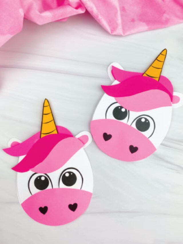 unicorn valentine card printable