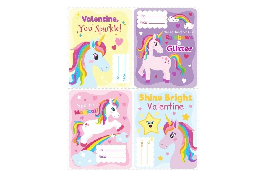 Unicorn Valentine Card Printable Huckleberry Hearts