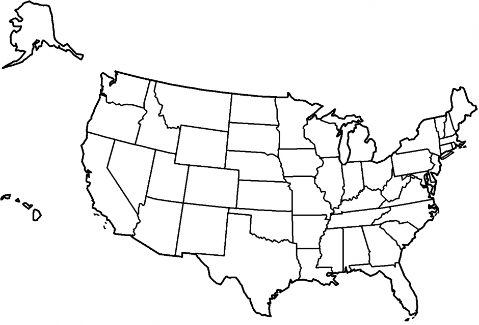 Coloring Pages Usa Map