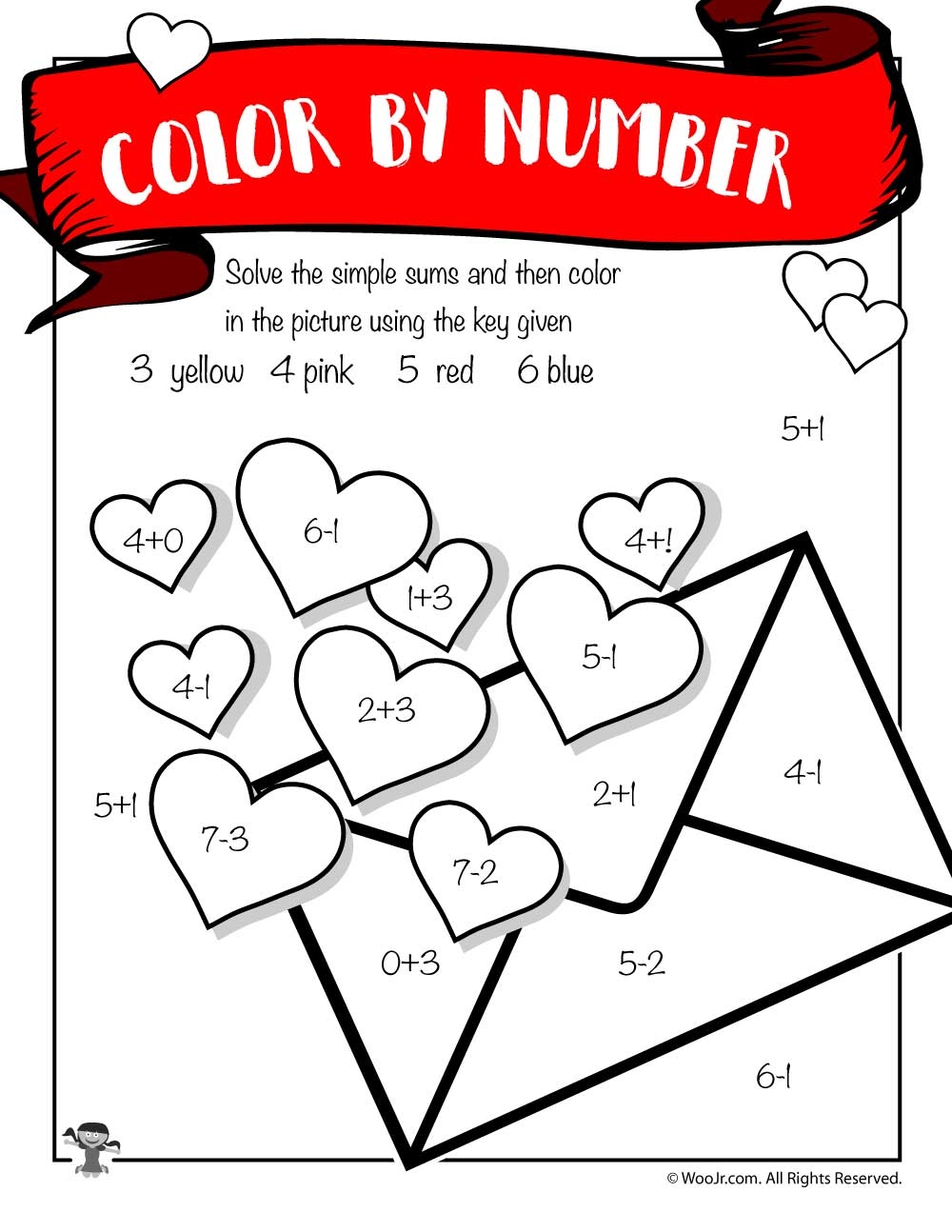 valentine's day math worksheets