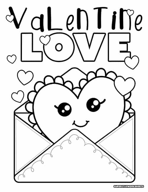 valentine's day coloring pages free