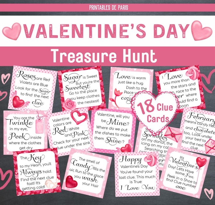 treasure hunt printable clue cards