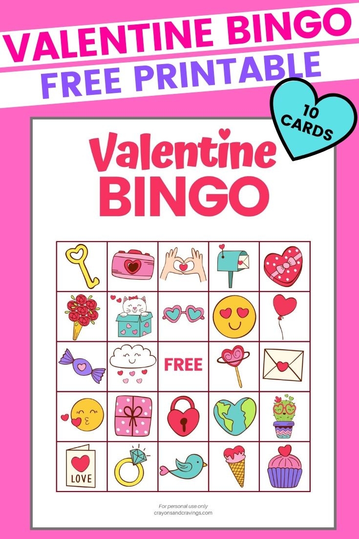 Valentine Day Bingo Cards Printable FREE Printable HQ