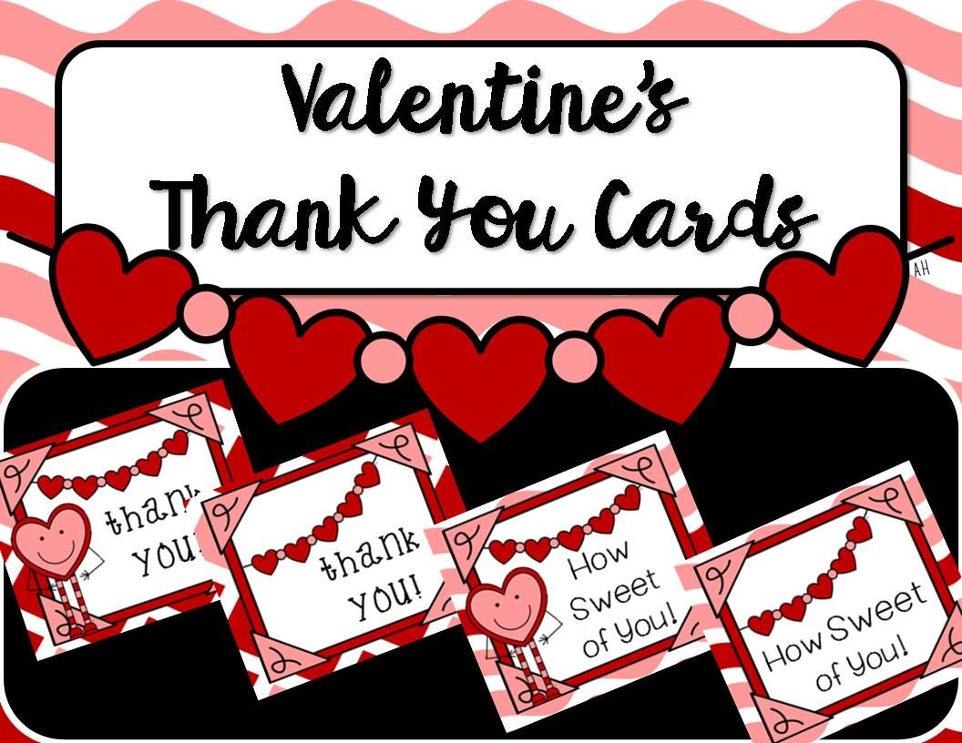 Valentine Thank You Cards Printable