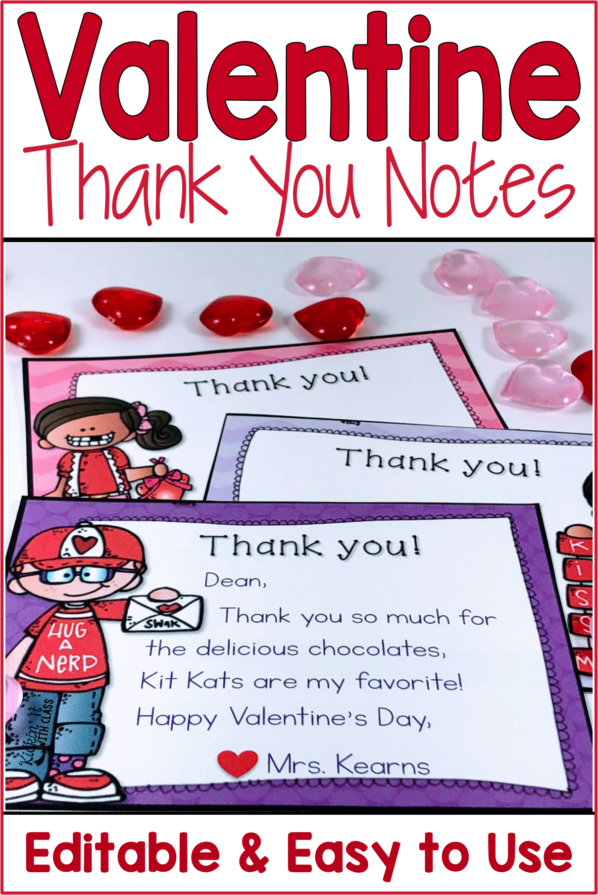 Valentine Thank You Cards Printable