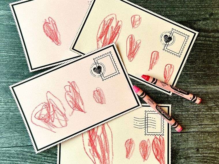 Valentines Day crafts for preschoolers printable cards Cobberson Co 