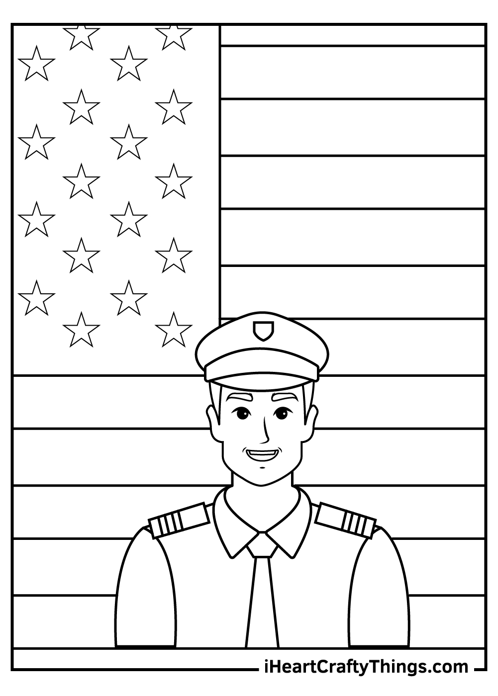 veterans day cards to color printable