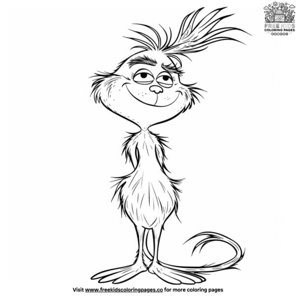 Vibrant Full Size Grinch Coloring Pages