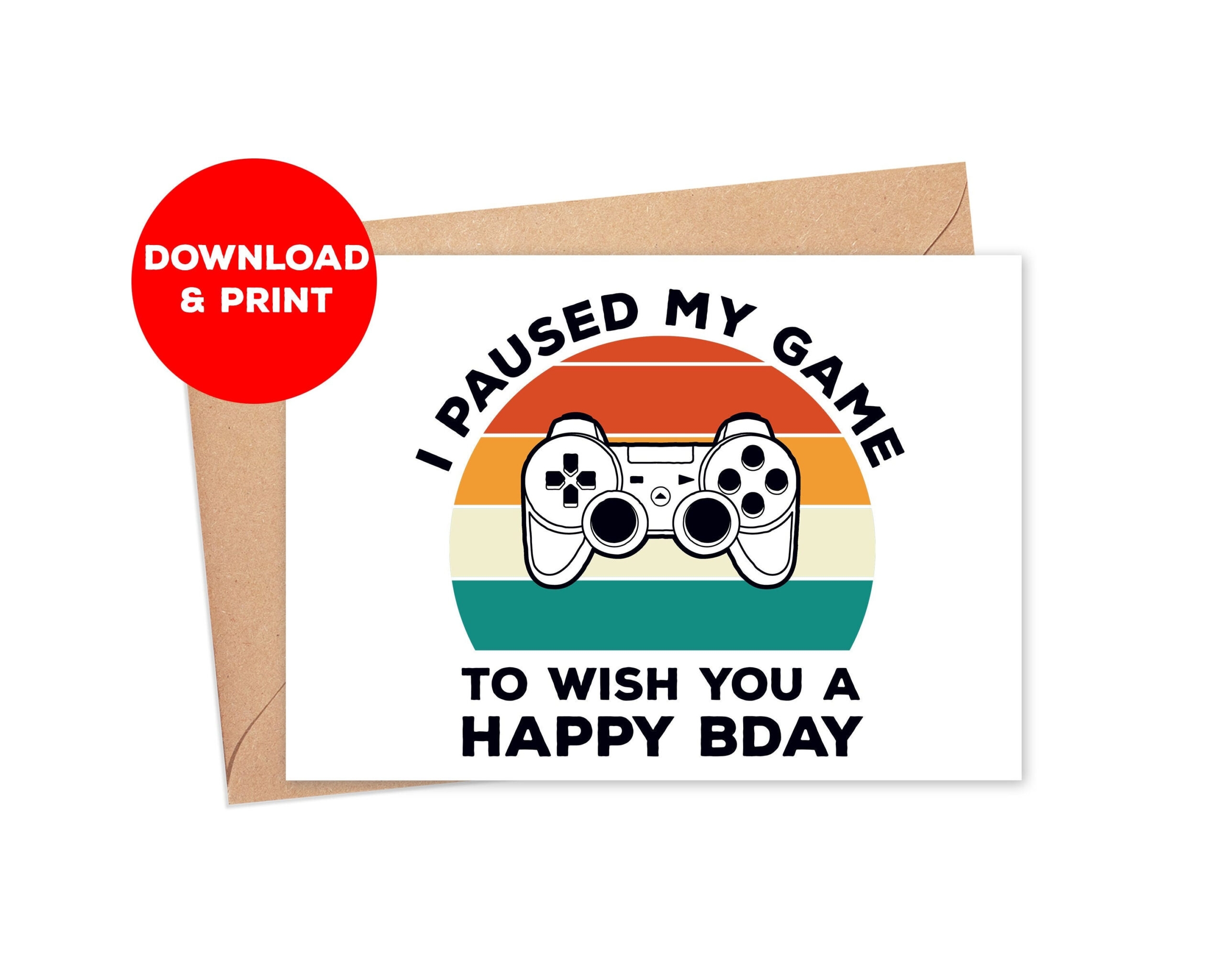 Video Game Birthday Cards Printable