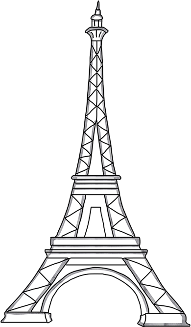 View Large Size 27 Images Of Eiffel Tower Cut Out Template Netpei Com
