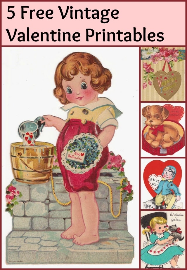 Vintage Valentine Cards Free Printable Free Printables Hub