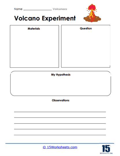 volcano worksheet