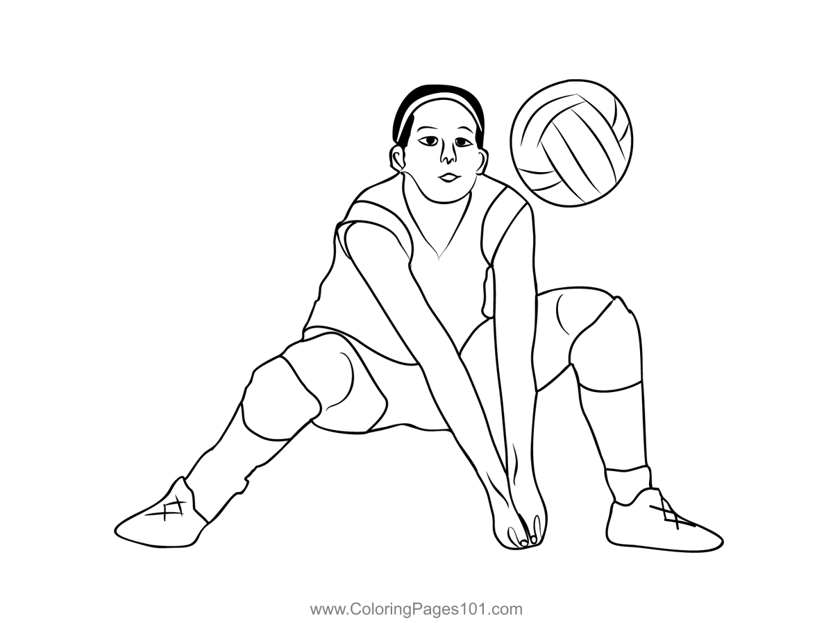 Volleyball 2 Coloring Page For Kids Free Volleyball Printable 