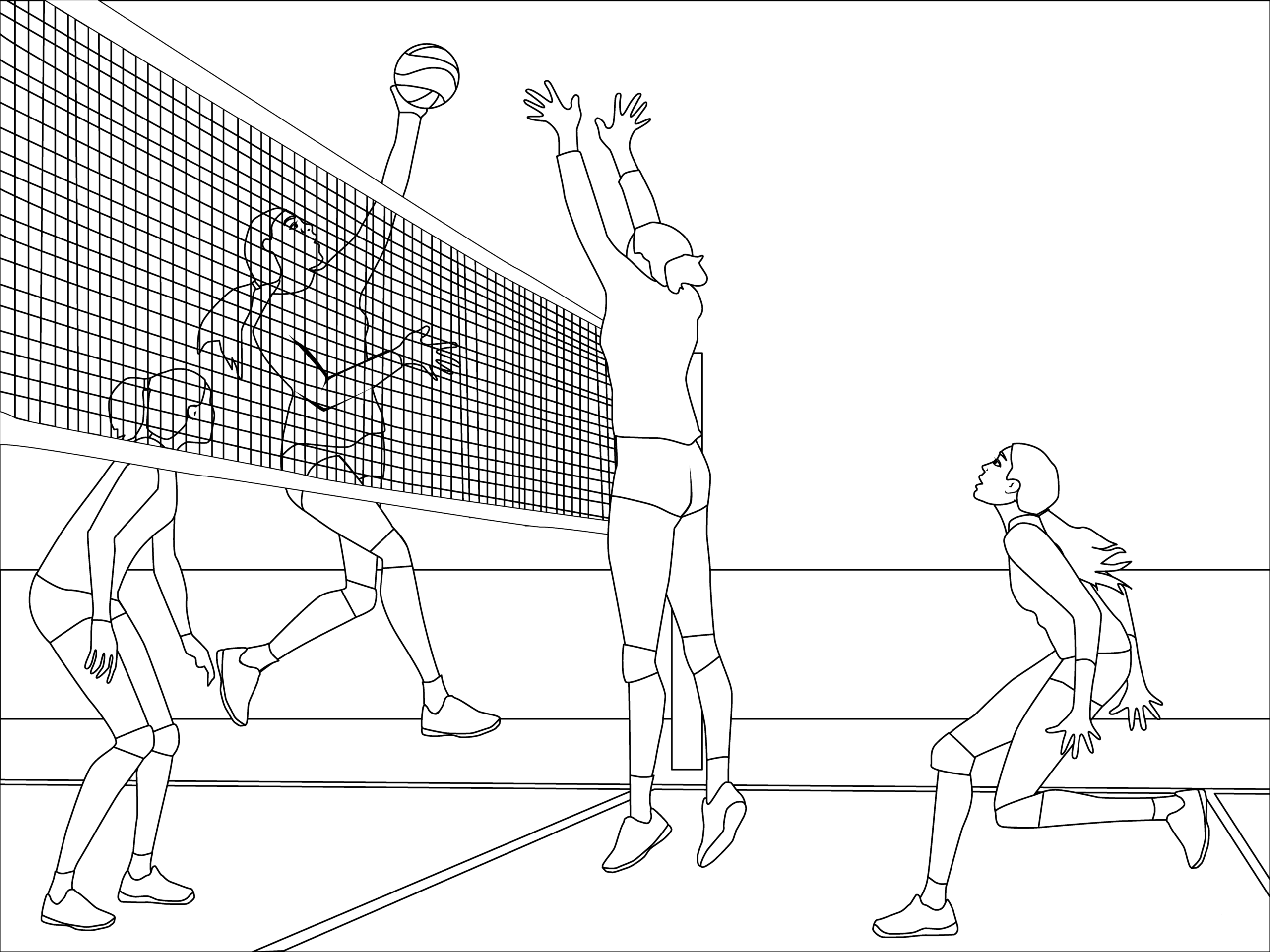 Volleyball Coloring Page ColouringPages