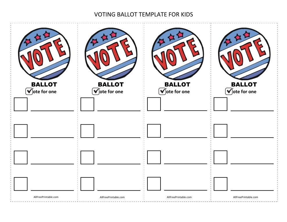 printable ballot template