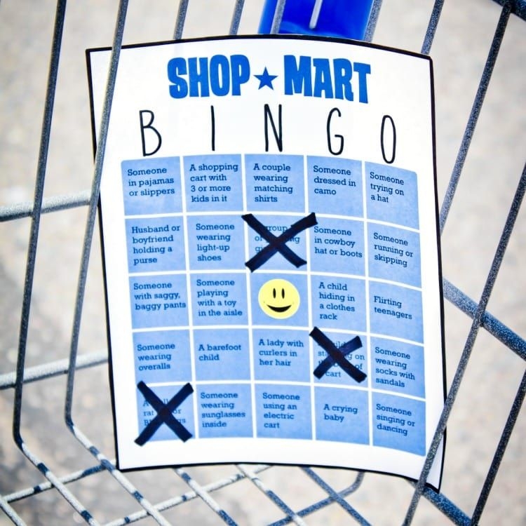walmart bingo card printable